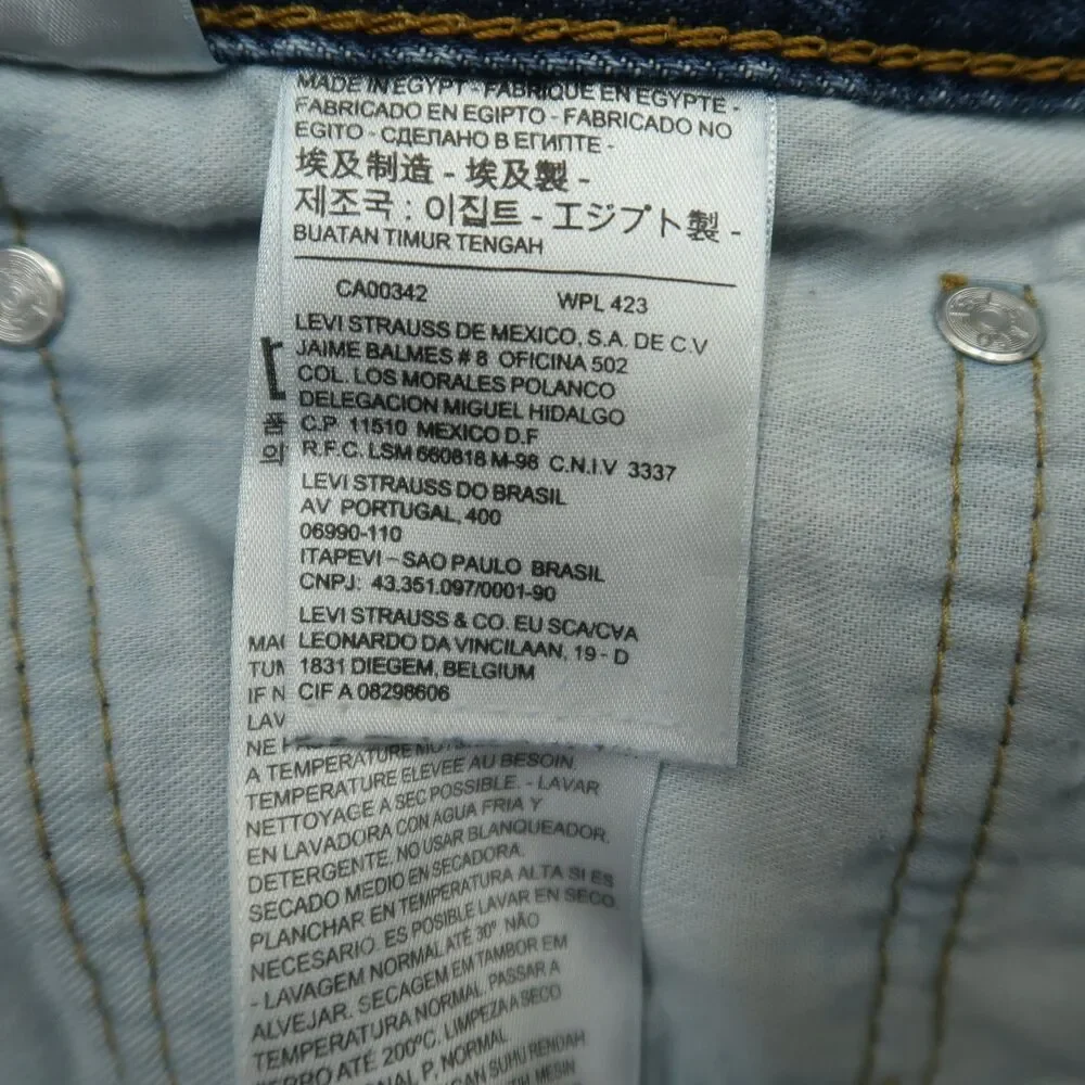 Levi's 505 Jeans Mens Size 38x34 Blue Regular Straight 100% Cotton Denim